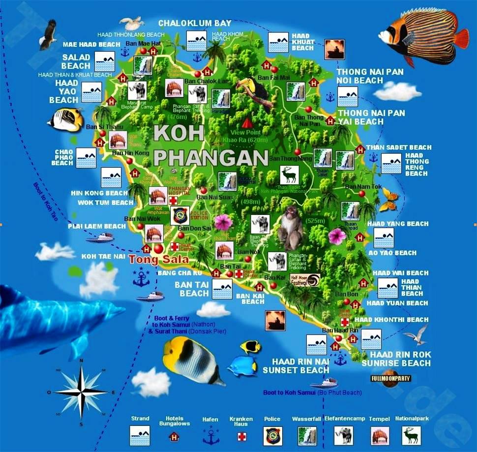 Carte touristique Koh Phangan