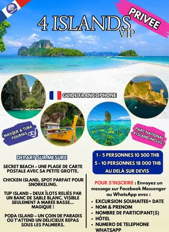 4 islands krabi brochure tour privé Krabi Dome