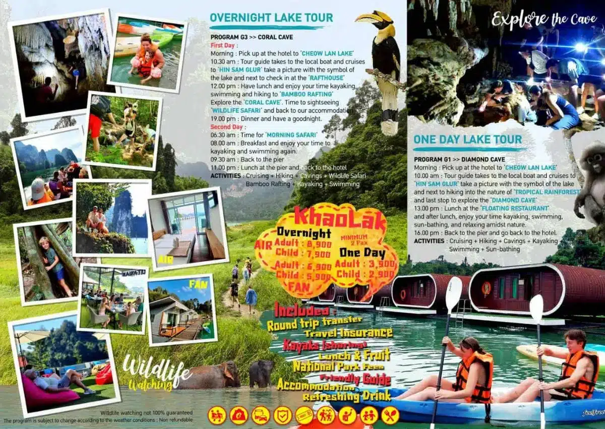 Tour Khao Sok depuis Khao Lak - Programme détaillé