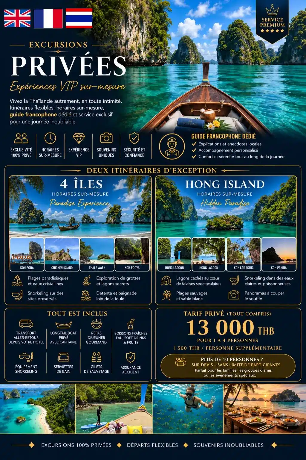 4 islands krabi brochure tour privé Krabi Dome